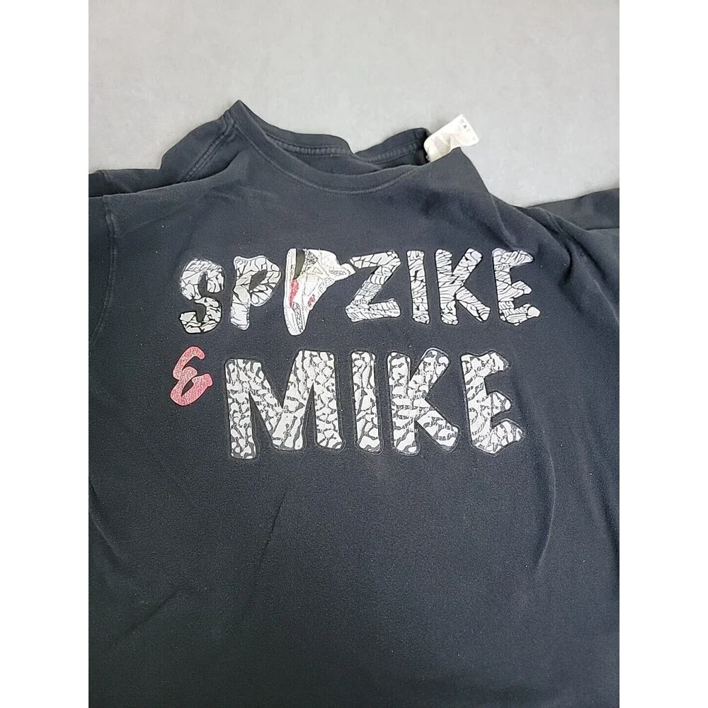 Jordan Spike Mike Shirt Mens XL Black Shoe Graphic Basketball Elephant Print‎ *